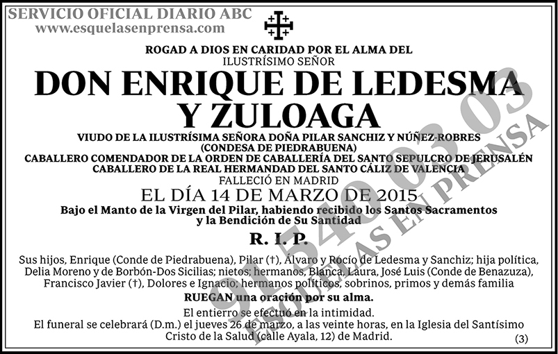 Enrique de Ledesma y Zuloaga